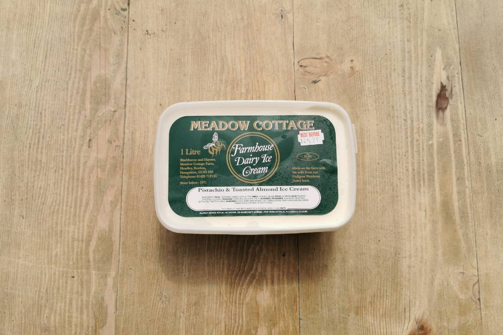 Meadow Cottage Pistachio & Almond Ice Cream 1lt - Applegarth Online Farmshop